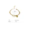 Trendy hart dubbellaagse armband 14k gouden textuur stijlvolle charme sieraden zomercadeau