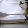 Lenço têxteis para casa jardim atacado 28cm lenço branco cor pura pequeno quadrado algodão toalha de suor simples