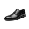 SURET BUTS Modna skórzana męska oddychająca czarna miękka dna Man Business Formal End Casual Wedding Zapatos Hombre