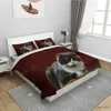 Zestawy pościeli 3D Cat King Queen Cover Sleeping Orange Kitty Pedding Zestaw dla dzieci Dorośli dorośli zwierzę Pet Anim