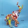 Vibrant Elephant Figurine Colorful Elephant Resin Ornaments Home Living Room Porch Wine Cabinet Desktop Modern Decoration Craft 240129