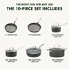 Köksredskap sätter Greenpan Chatham Hard Anodized Healthy Ceramic Nonstick 10 Piece Pots and Pans Set PFAS-Free Diskmaskin Safe