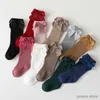 Skarpetki dla dzieci nowa marka dziecięce sockets Socks jesienne zima dzieci dziewczyny kolan high długie skarpetki bawełny duży łuk hiszpański styl dla dzieci skarpetki podłogowe
