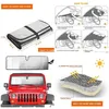 Pare-soleil de voiture pare-soleil de pare-brise de pare-brise de voiture pour 1997 Jeep Wrangler TJ JK JKU pare-soleil bouclier thermique feuille d'aluminium triple stratifié St Dhdrq