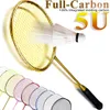Raquette de badminton professionnelle en carbone pour adultes, entraînement léger 5UG4, cordes offensives et défensives, colle à main, 1 pièces 240202