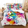 Conjuntos de cama Jogo de cama de futebol Esportes competitivos Menino Conjunto de capa de edredão King Quilt Cover Youth Childrens Double Duvet Cover Conjunto de cama