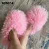 Luxury Mongolian Fur Slippers Women Winter Long Wool Snow Boots Warm Flat Nonslip Home Teddy Slide Ladies Cute Cotton Shoes 240126