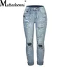 Dames Stretch Ripped Distressed Skinny Hoge Taille Denim Broek Versnipperde Jeans Broek Slanke Jeggings Dames Herfst Rechte Jeans 240124