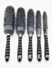 saling ceramic hair brush in black color ionic round brush in technology for i 1 set 5 pcs4570149