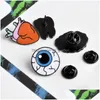 Pins, Brooches Cartoon Drop Oil Human Organ Brooch Pin For Collar Sweater Coat Brain Eye Tooth Heart Lapel Brooches Accesso Dhgarden Dh5Hs