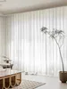 Rideau rayé rideaux transparents pour chambre salon filtrage de la lumière Semi solide Voile fenêtre rideaux tige poche