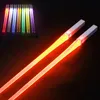 LED Lightsaber Chopsticks Reusable Light Up Chopstick Kitchen Party Tableware Creative Durable Light Glowing Chopstick Gifts 240127