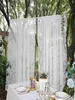 Curtain Outdoor Lace Curtain German Style White Flower Sheer Rod Pocket Curtain