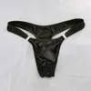 Briefs Metties Button Design Torebka nylonowa bieliznę Mężczyźni Seksowne półprzezroczyste lodowe jedwabne Niski talia G-string samiec Plus rozmiar YQ240215