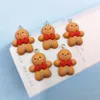 Charms 10 Stuks Kerst Peperkoek Dame Kawaii Hars Hanger Voor Oorbel Armband Sleutelhanger Sieraden Maken Bevindingen C1090