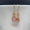 Orecchini pendenti Goccia di cristallo colorato 9x15mm Gancio per l'orecchio Fascino Moda Gioielli in vetro colorato Collana fai da te Accessori da donna squisiti