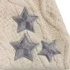 Kamizelki kamizelki Drukuj Zimowy sweter sweter elegancki vintage gwiazda Preppy Long Rleeve Autumn V szyja estetyczna retro swetry z pojedynczych piersi