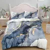 Bedding sets Luxury Black Marble Bedding Set 3D Duvet Cover Set Single Double Twin Full Size Teens Adults Bedclothes Soft Polyester Bed Linen