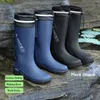 Bottes de pluie de haute qualité pour homme, chaussures de pêche imperméables antidérapantes en plein air, travail d'élevage d'étang à poissons, bottes en caoutchouc, livraison gratuite 240126