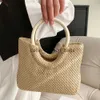 Totes Summer Straw Top Handle Bag Beach Woven Handväskor 2023 Design Crossbody Bags for Women Märke Enkel kvinnlig axelh24217