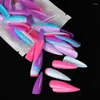 False Nails Heallor 100pc Pink White Black Fake Press On Art Tips Abs Full Cover Long Stiletto Akryl Nail Manicure Acces