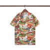 Modeontwerper heren Hawaiian Letter shirt korte mouwen button-down bowling strand shirt casual shirt heren zomershirts