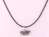 New Arrival Antique Sliver Plated RUNNING WOMAN And LOVE TO RUN Pendant Charm Necklace Wax Chain200R9412176