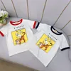 Abiti firmati Bambino Bambino Abbigliamento estivo T-shirt manica corta per bambino Camicie firmate per bambini Abbigliamento per bambini di lusso 100% cotone esskids CXD2402176-6