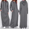 Sukienki swobodne 2024 Kobiety maxi sukienki jesienne moda vintage bluza z kapturem zima długie rękawy bluzy vestido szatę femme