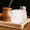 Mugs 1 Set Coffee Mug Ceramic Novelty Cartoon Tea With Gift And Accessories