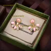 Stud Sier Diamond Color Fashion High End Pearl Studs Women Best Gift 2024 Designer Kolczyki Biżuteria