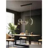 Chandeliers Modern Led Novelty Glass Bubble Chandelier Nordic Dining Room Lamp Office Lighting Kitchen Island Home Decoration Hanging Dhuyf