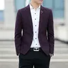 Autumn and winter fashion men slim business large size youth Korean version with fleece thickened mens small suit 240124