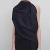 Robes décontractées T rangée robe sans manches pour les femmes au printemps et en été 2024 conception matérielle petite foule diagonale jupe trapèze cocktail