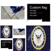 Banner Flags Blue Us Navy Crest Seal Emblem Flag 3Ft X 5Ft Polyester Banner Flying 150 90Cm Custom Outdoor Af394209110 Drop Delivery H Dhtlc