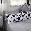 Bedding sets Cow Spot Home Textile Bedding Set Reactive Printing Ab Side Duvet Cover Plaid Bed Sheet Cover Bedding BamBoo Fiber