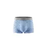 Cuecas masculinas linha de roupa interior boxer leite seda cuecas shorts de cintura média