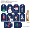 Etiketter Taggar God julklapp Taggar Xmas presentförpackningar Väskor Hang Tag Christmas Ny Year Party Supplies Packaging Decoration Cards 50st Mix Q240217