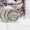 Étiquettes Étiquettes 3 cm nouveau style de fleur bricolage merci cadeaux étiquette volante imprimé à la main joyeux Noël cadeaux fournitures de fête bijoux étiquettes Q240217