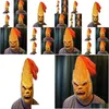 Party Masks Corn Fl Head Mask Scary ADT Realistic Laetx Party Halloween Fancy Dress Masks Maski Cosplay Kostium 7743919 Drop Deliv Dhpr6