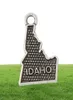 Fashion Vintage Legering Amerikaanse Staat Idaho Kaart Charms Antiek Verzilverd Hangers Hele 1221mm AAC2931011006