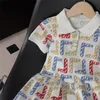 Vestido de diseñador para niñas bebés Conjuntos de ropa de lujo para niños Falda para niñas Conjuntos de ropa clásica para niños Vestidos con letras para niñas Vestido polo esskids CXG2402172-6