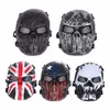 Airsoft Paintball Maschera per feste Teschio Maschera a pieno facciale Giochi militari Outdoor Maglia metallica Scudo per gli occhi Costume per forniture per feste di Halloween Y2241w