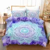 Bedding sets Fanaijia Boho Bed Linen watercolor Mandala Bedding Set Queen Size Bohemian Duvet Cover with case Set