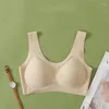 Soutien-gorge en soie une pièce, sans bords, brillant, sous-vêtements de sport, grand sommeil, grande poitrine, bonnet complet, confort