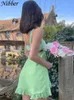 Nibber vestidos elegantes para mujer solidny kolor wycięcia szczupła sukienka Seksowna bez pleców fuffle 240130