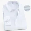 Men's Dress Shirts Mens Oversized 8XL 48 47 Long Sleeved Shirt Casual Twill Slim Fit Male Social Business Fashion Brand Solid Color