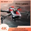 Drönare K6 Max Drone Professional Aerial Photography Aircraft 4K Three-Camera HD One-Key Retur Hinder Undvikande GPS Toys Gift YQ240217