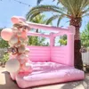 wholesale Maison gonflable de rebond de PVC de 4x4m 13.2ft sautant le cavalier blanc de châteaux de videur de château gonflable avec le ventilateur pour des adultes de fête d'événements de mariage et des jouets d'enfants-E