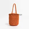 Borse a tracolla Casual Corda cava intrecciata Borse da donna fatte a mano a rete Summer Beach Borsa piccola tote Bali Borsa shopper femminile2023H24217